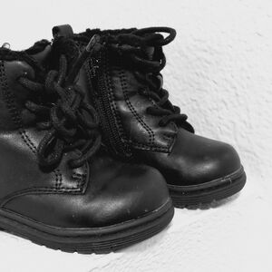 Cozy Black Kids Boots with Laces